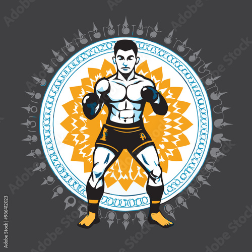 vector muay thai thailand