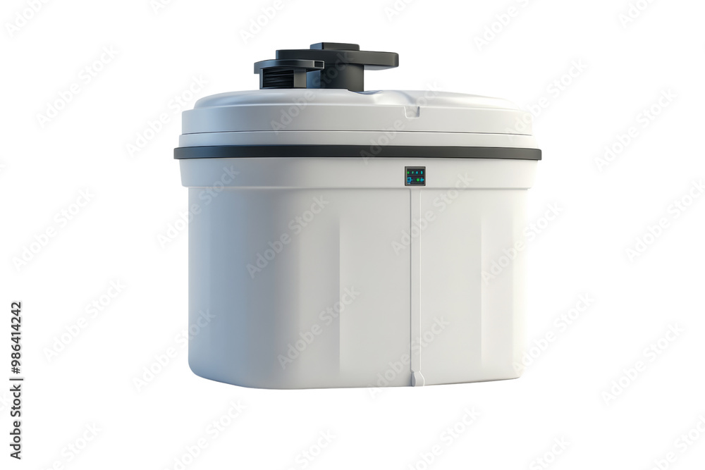 Smart rainwater harvesting system with sensor controls, innovative design,Isolated on transparent background Smart rainwater harvesting system with sensor controls, innovative design,Isolated on transparent background