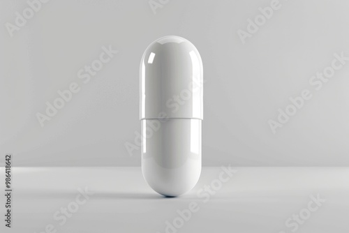 Tablet in capsule. Capsule pill on white background photo