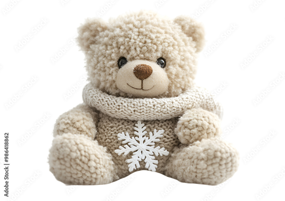 Obraz premium a stuffed bear wearing a sweater.