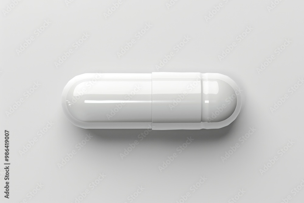white pill capsule isolated on white background white pill capsule isolated on white background