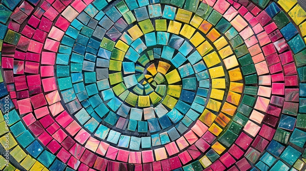 Fototapeta premium Colorful Mosaic Spiral