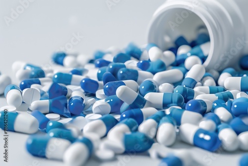 Global healthcare and antibiotics resistance in pharmaceutical industry. photo