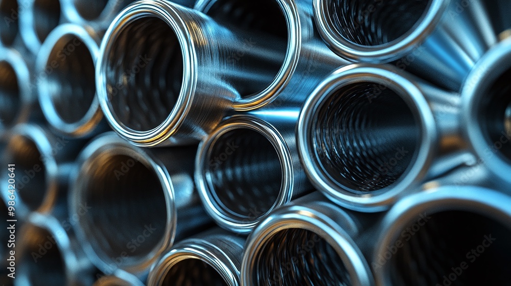 stainless steel pipe stack in a metallurgical industry backdrop, showcasing durable cylindrical tubing and the essential role of metal production in construction and infrastructure stainless steel pipe stack in a metallurgical industry backdrop, showcasing durable cylindrical tubing and the essential role of metal production in construction and infrastructure