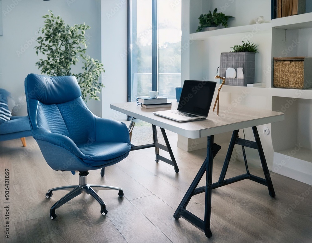 Modernes Homeoffice-Setup für Remote-Arbeit Modernes Homeoffice-Setup für Remote-Arbeit