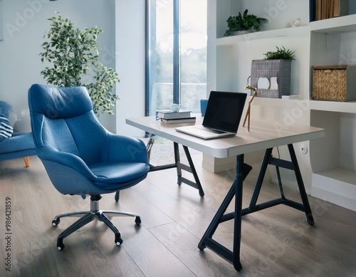 Wallpaper Mural Modernes Homeoffice-Setup für Remote-Arbeit Torontodigital.ca