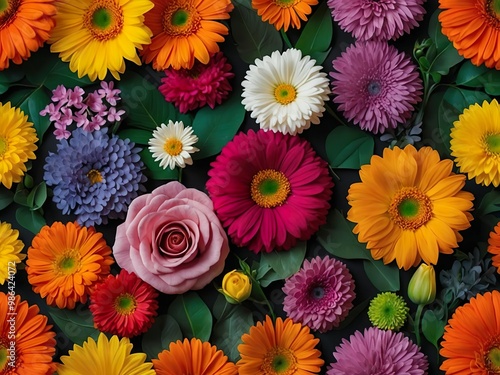 colorful flowers background