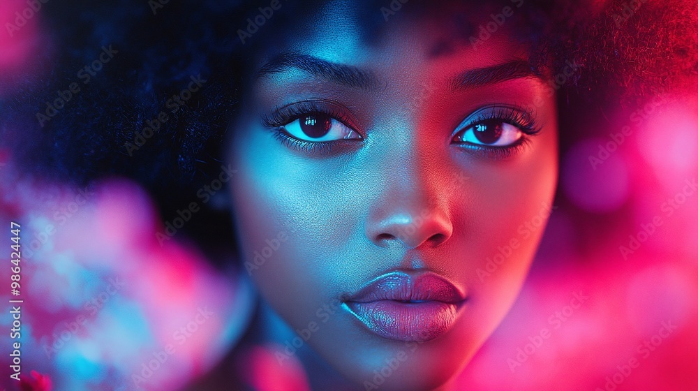 high key portrait of a black african american girl in a seventies psychedelic dreamscape style, showcasing vibrant and colorful retro fashion with a funky and artistic aesthetic high key portrait of a black african american girl in a seventies psychedelic dreamscape style, showcasing vibrant and colorful retro fashion with a funky and artistic aesthetic