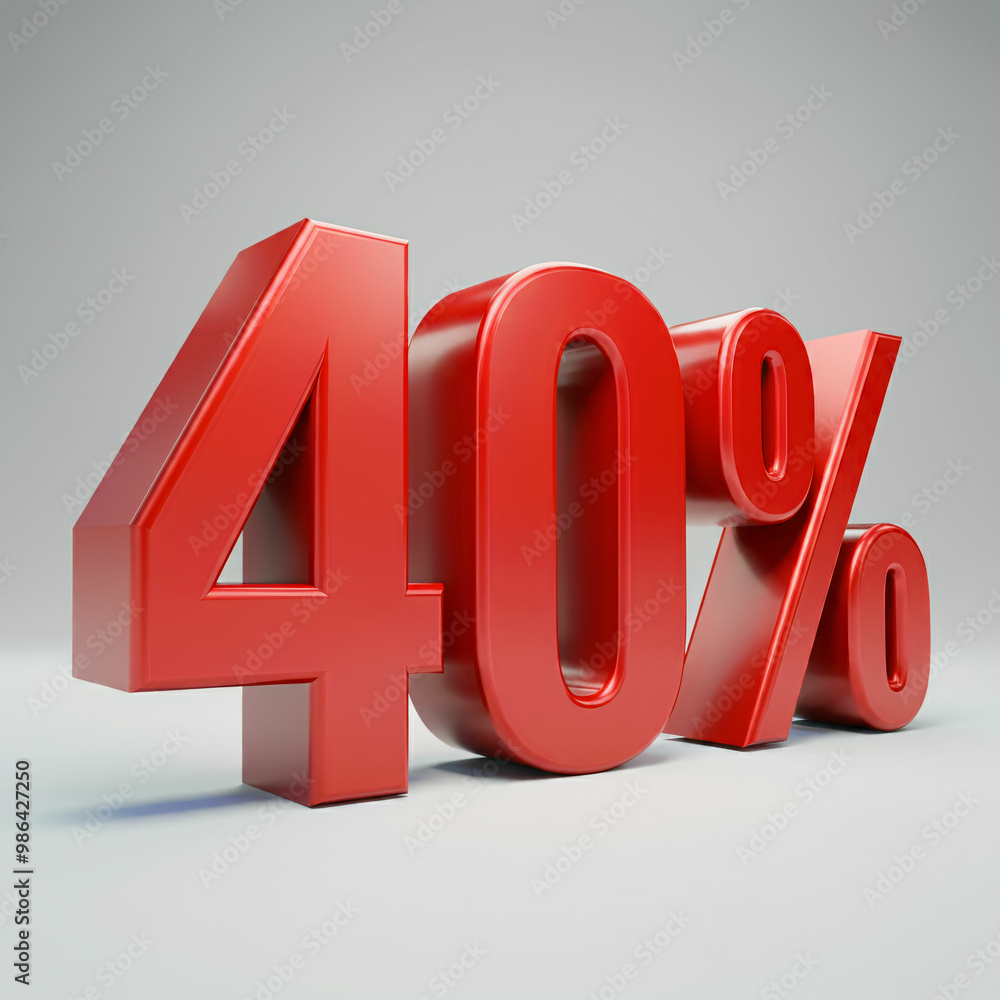 3d rendering of a red percent sign on white background 3d rendering of a red percent sign on white background