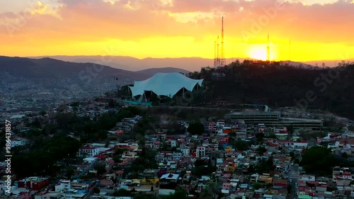 Paisaje Mexicano, Oaxaca atardecer toma aérea
