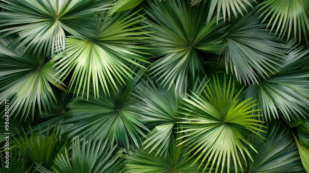 Close-Up View of Palm Leaves Close-Up View of Palm Leaves