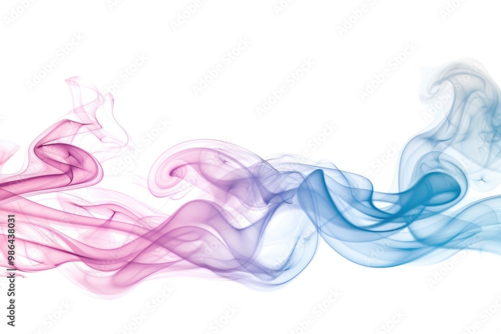 Blue and pink smoke isolated on a white background. Blue and pink smoke isolated on a white background.