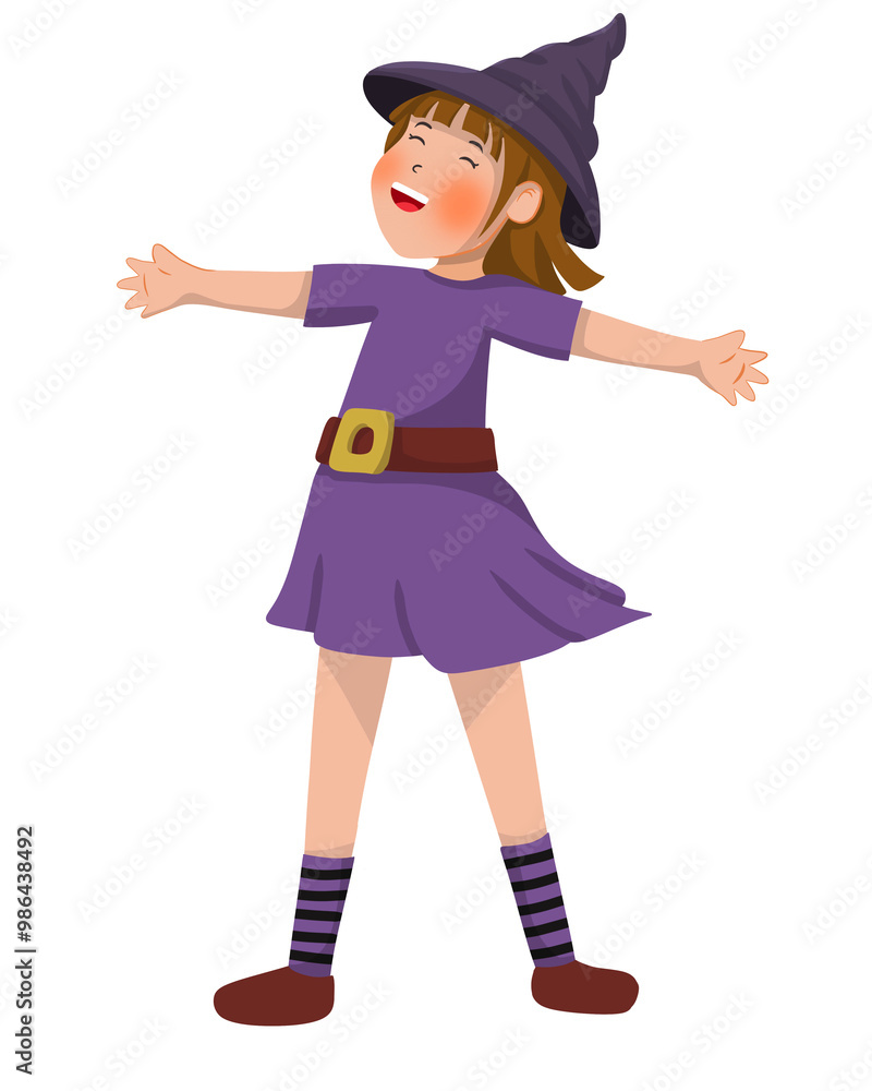 litte Girl in Witch Costume litte Girl in Witch Costume