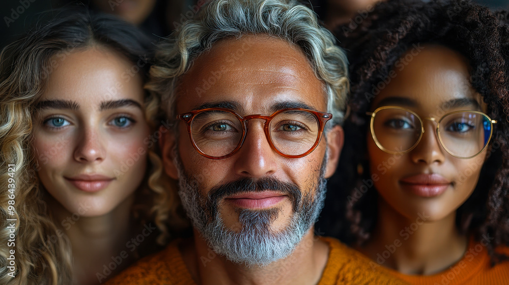 Diverse Group of Smiling Individuals Showcasing Multiethnic Unity and Friendship in Close-Up Portrait Diverse Group of Smiling Individuals Showcasing Multiethnic Unity and Friendship in Close-Up Portrait