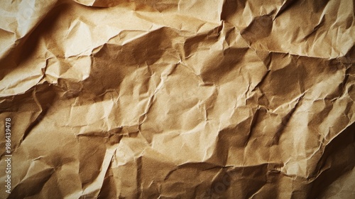 Crumpled Brown Paper Texture