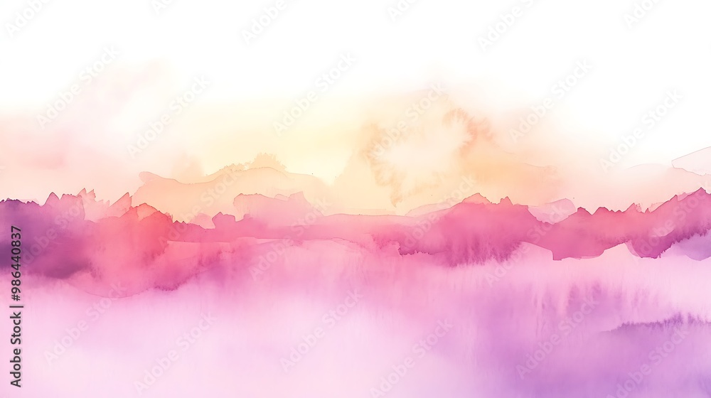 Serene Sky: Delicate Pink and Lavender Clouds Floating in a Tranquil Horizon Serene Sky: Delicate Pink and Lavender Clouds Floating in a Tranquil Horizon