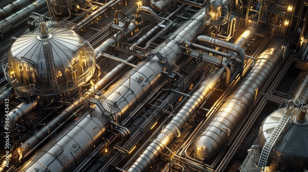 Industrial Complex: A Network of Pipes and Tanks Industrial Complex: A Network of Pipes and Tanks