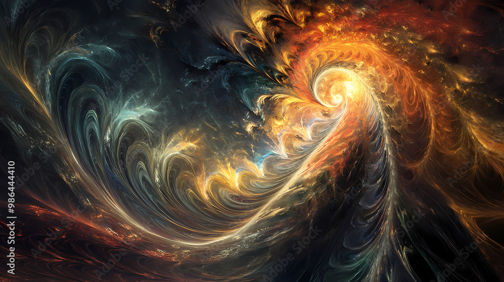 Energy of fractal realms. Fractal Design. Illustration Energy of fractal realms. Fractal Design. Illustration