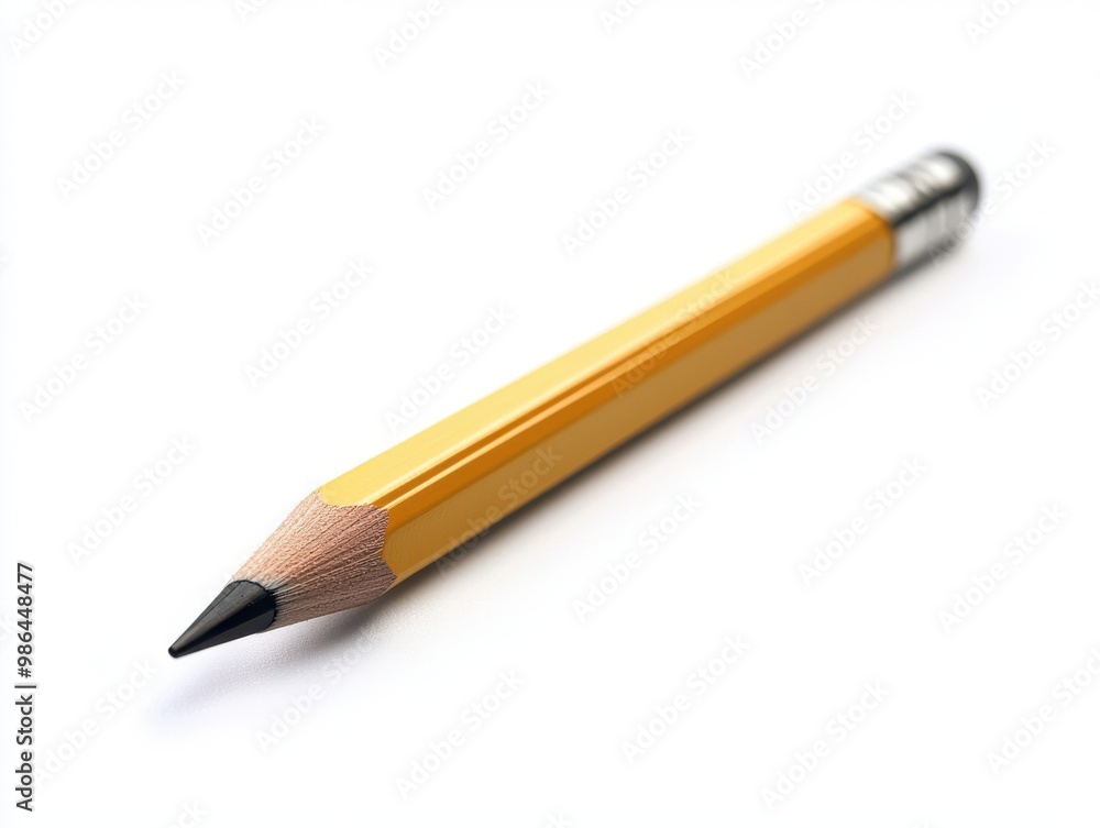 Yellow Pencil Isolated on White Background Yellow Pencil Isolated on White Background