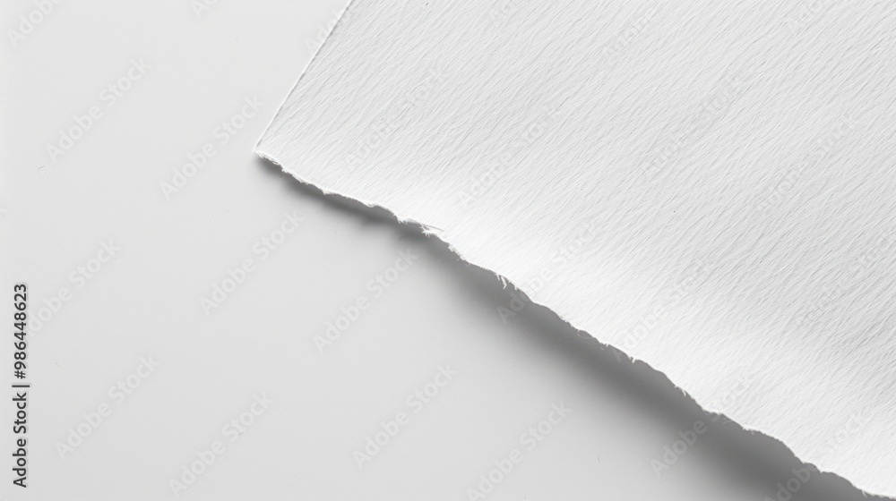 Torn Paper on a White Surface Torn Paper on a White Surface