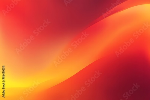 Energizing gradient with bright yellow vivid orange and intense red blending dynamically background, AI Generated