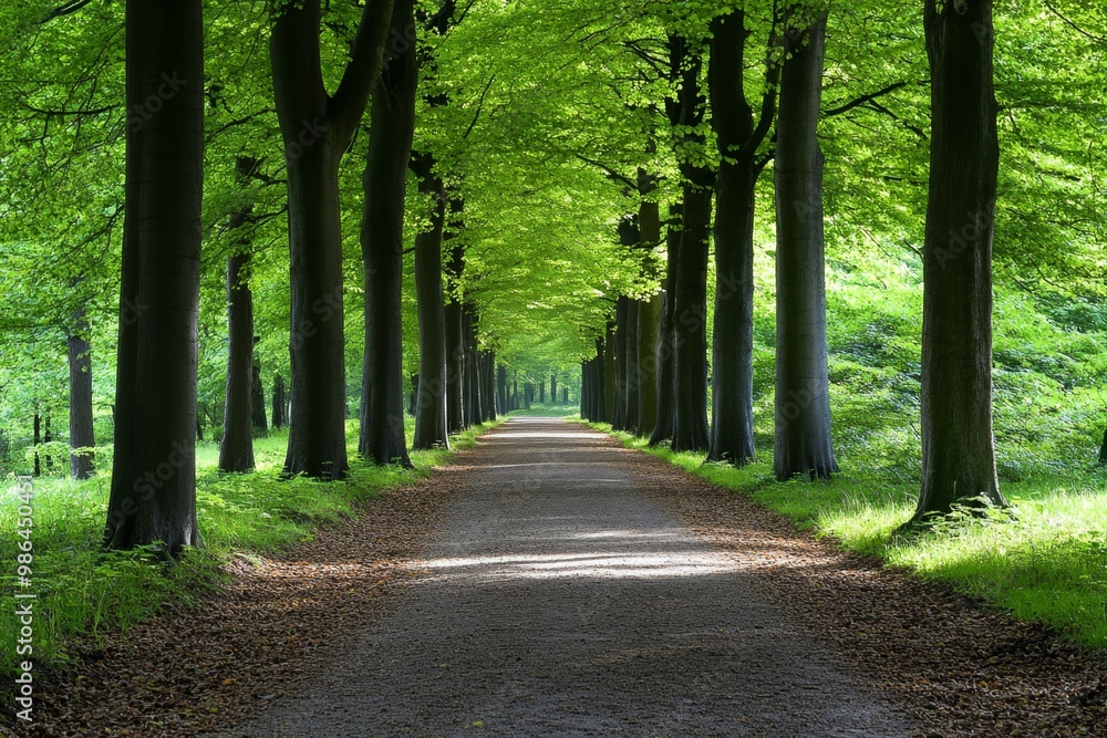 A forest path lined with trees, with sunlight filtering through the leaves, symbolizing the importance of preserving natural spaces A forest path lined with trees, with sunlight filtering through the leaves, symbolizing the importance of preserving natural spaces
