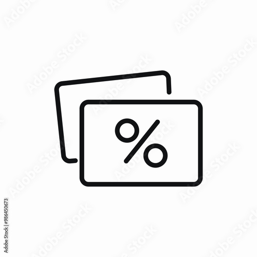discount cards icon sign vector
