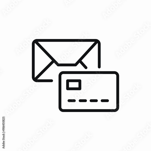 envelope bank card letter icon sign