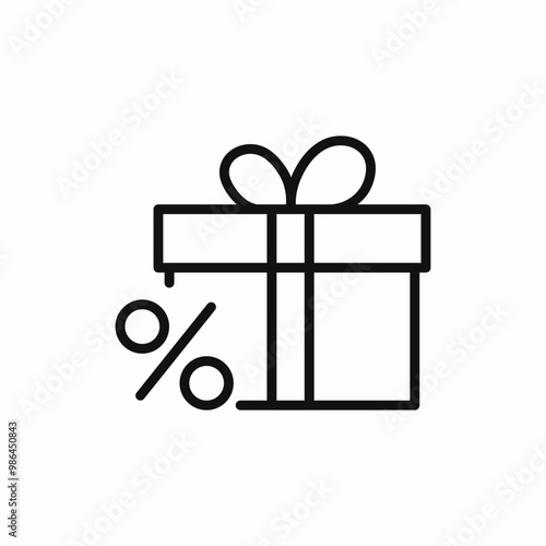 gift surprise discount icon sign vector