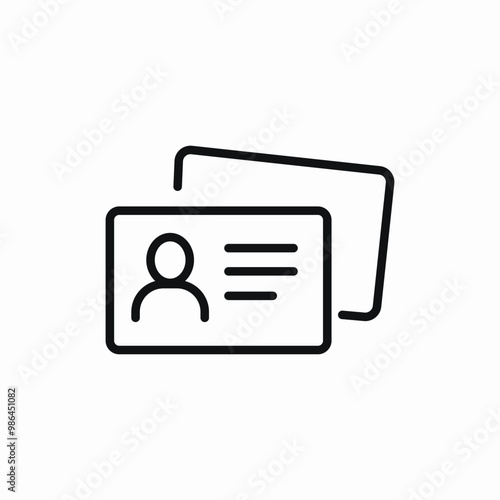 id card icon sign vector