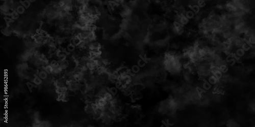 Abstract black fog design with smoke texture overlays. fume overlay design. background with smoke on black and Fog and smoky effect for photos design. Misty fog effect and Isolated black background.	