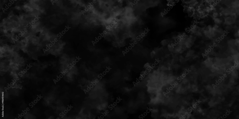 Abstract black fog design with smoke texture overlays. fume overlay design. background with smoke on black and Fog and smoky effect for photos design. Misty fog effect and Isolated black background.	