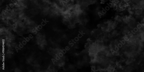 Abstract black fog design with smoke texture overlays. fume overlay design. background with smoke on black and Fog and smoky effect for photos design. Misty fog effect and Isolated black background.	