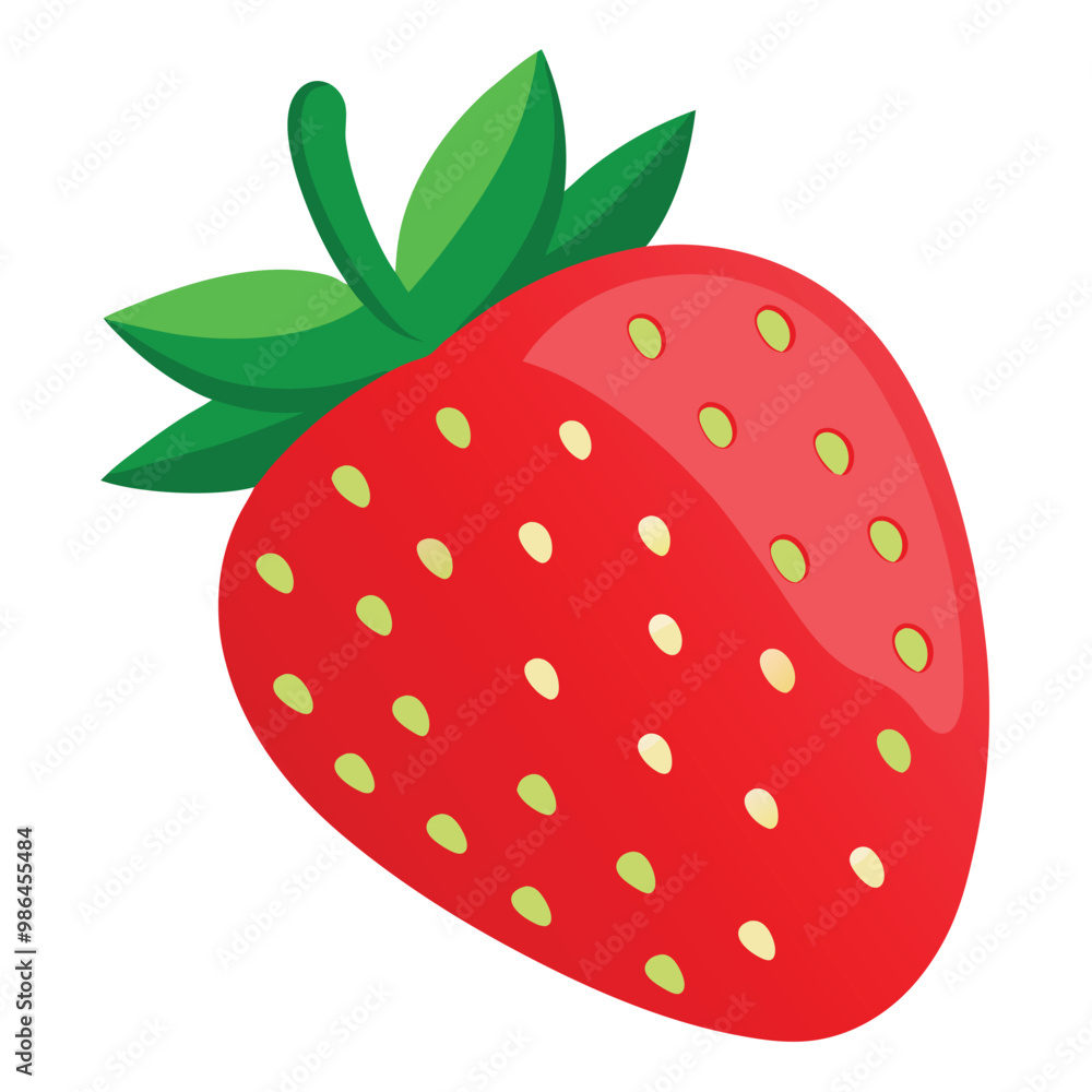 Strawberry Fruit vector illustration on white Background Strawberry Fruit vector illustration on white Background