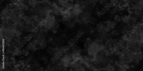 Abstract black fog design with smoke texture overlays. fume overlay design. background with smoke on black and Fog and smoky effect for photos design. Misty fog effect and Isolated black background.	
