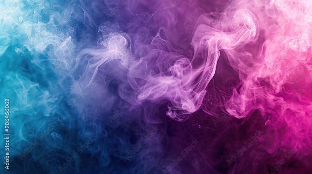 Fototapeta premium Abstract Smoke Art with Blue and Pink Colors