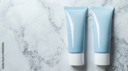 Wallpaper Mural Cosmetic bottles onmarble stone podium on the background. Background for cosmetic product branding identity and packaging top view Torontodigital.ca