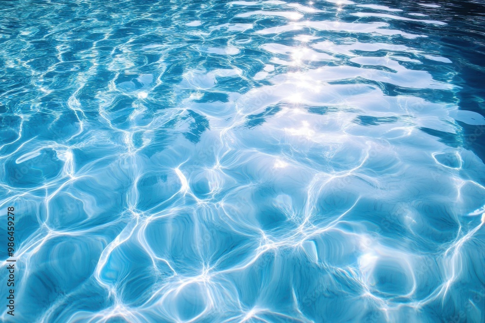 Obraz premium Lively azure tides in the pool, patterns of liquid and surface gleams for an exclusive backdrop