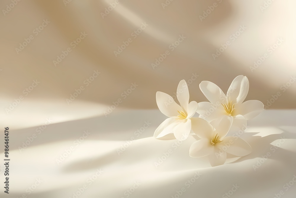 Soft Vanilla Cream on Light Warm Background Soft Vanilla Cream on Light Warm Background