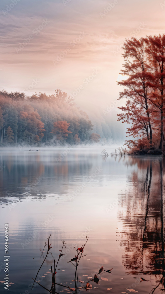 Fototapeta premium Amanece en el lago 2