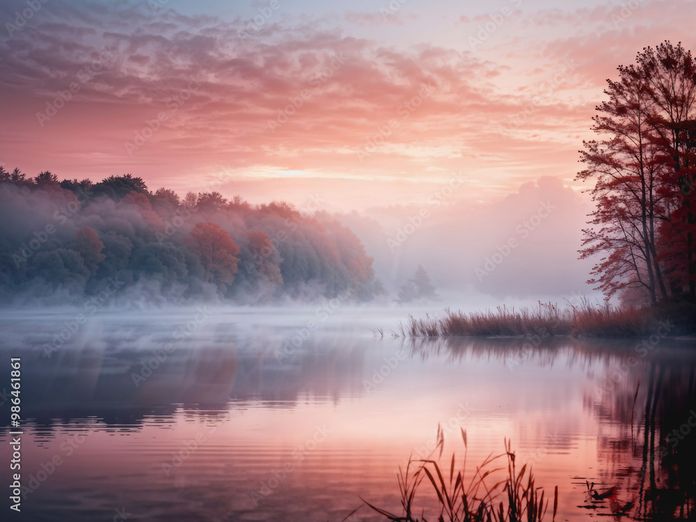 Fototapeta premium Amanece en el lago 18