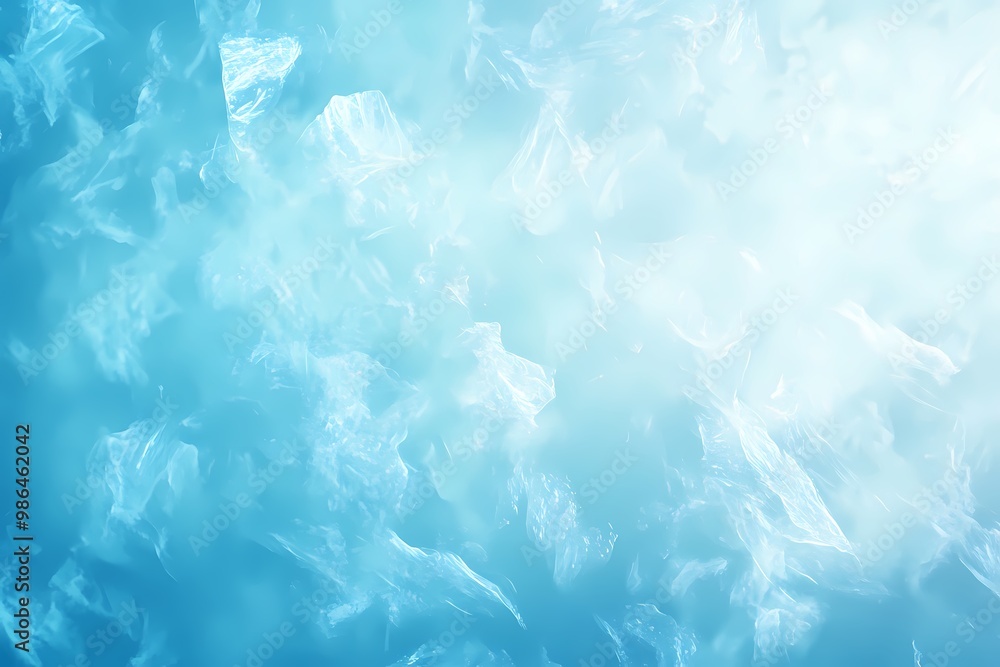 Obraz premium Soft Blue Ice Background for Refreshing Designs