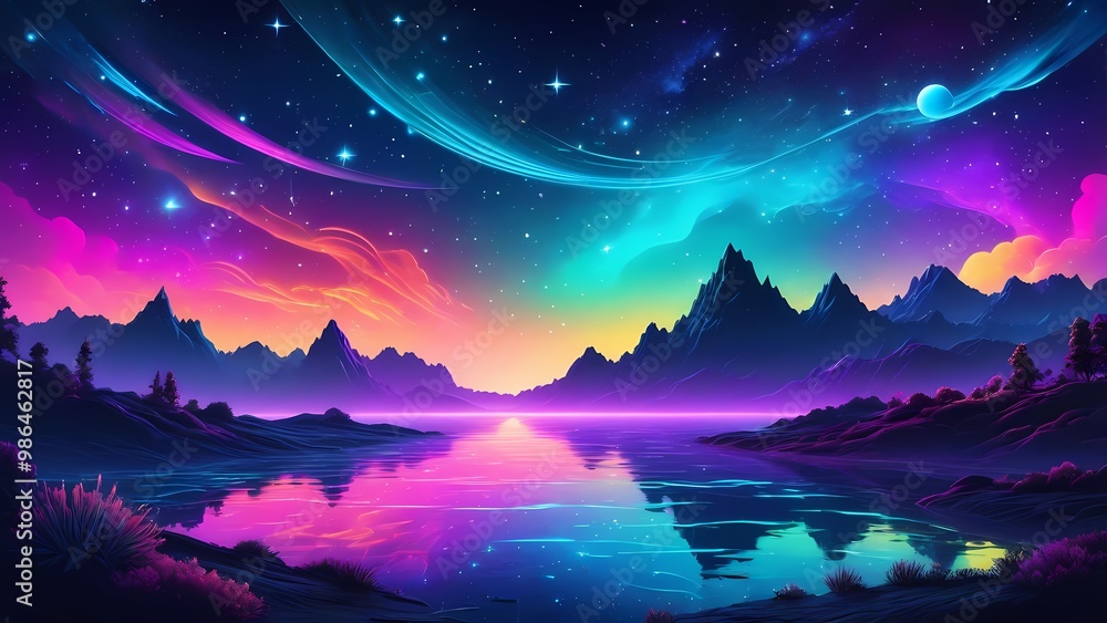 Fototapeta premium sunrise over mountains