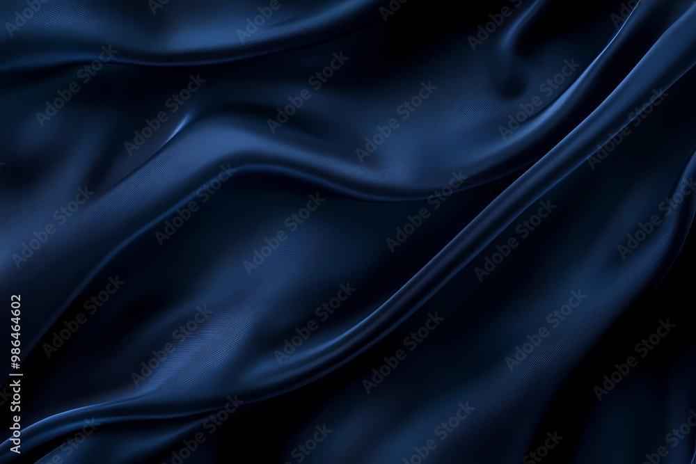 Deep Blue Smooth Satin Fabric Background Deep Blue Smooth Satin Fabric Background