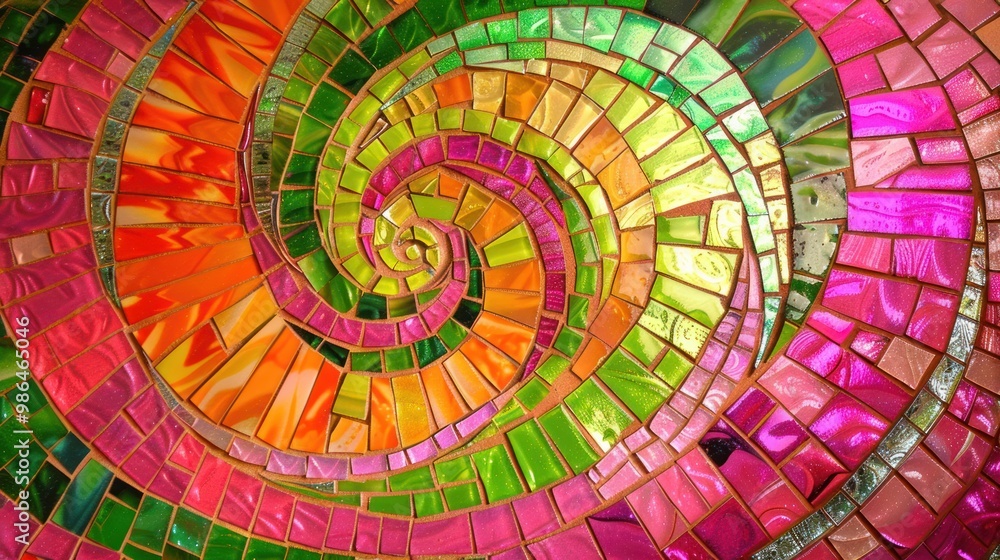 Fototapeta premium Spiral Mosaic Artwork