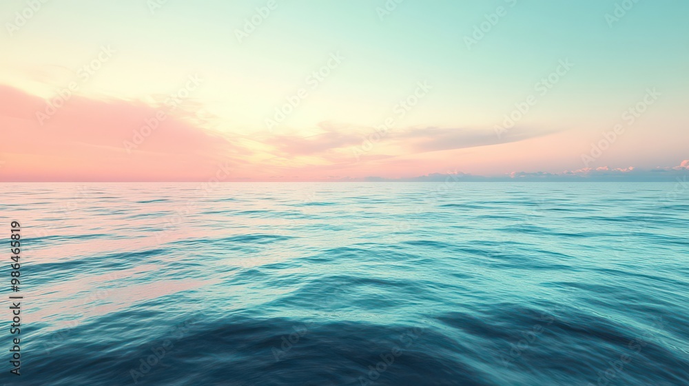 Obraz premium Tranquil Ocean at Sunset