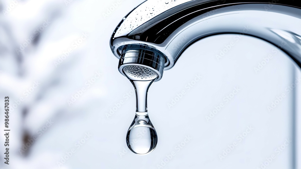 Macro photo of tap water