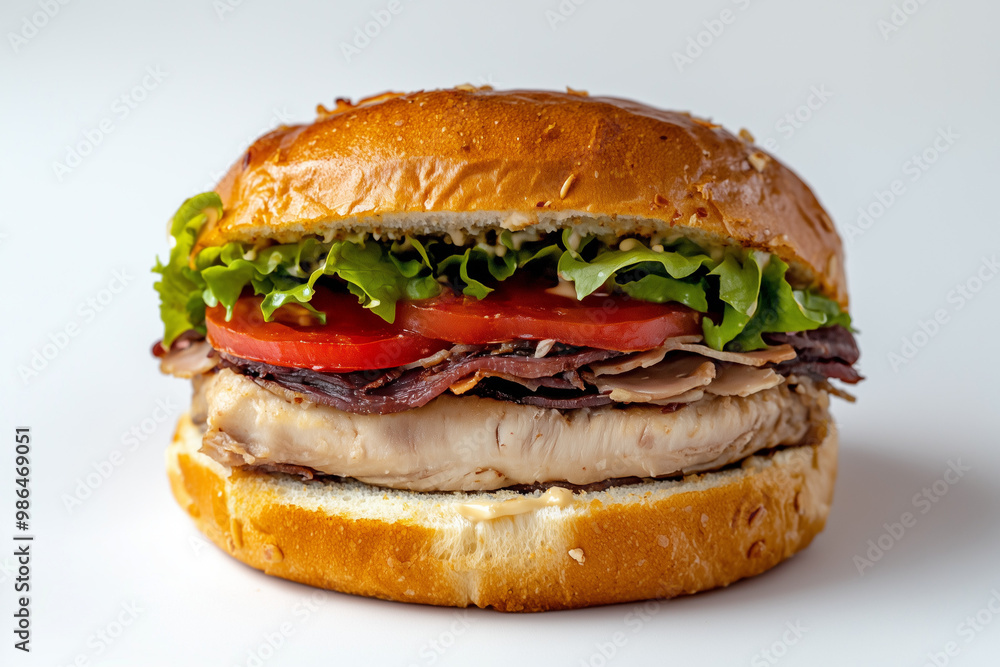 hamburger on a white background hamburger on a white background