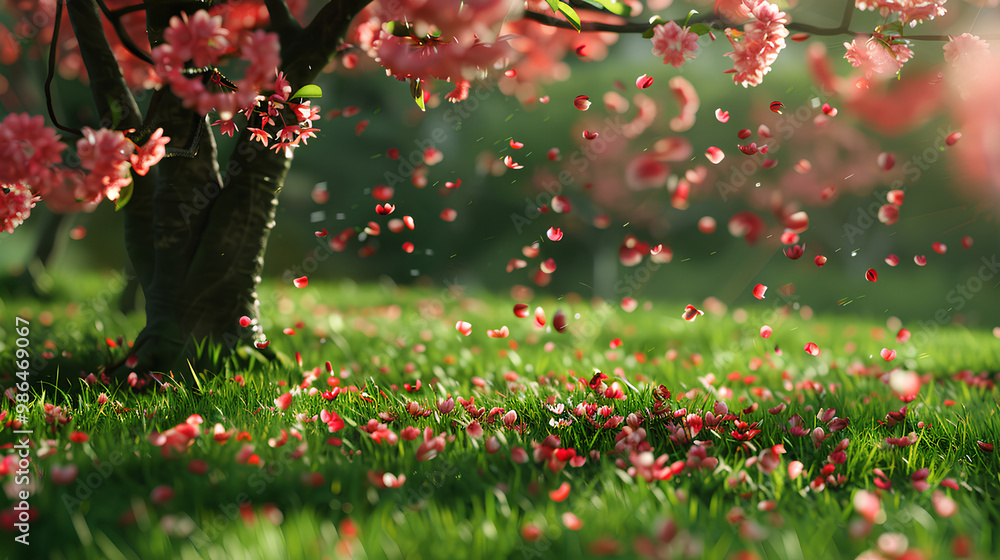 cherry blossoms falling to the ground cherry blossoms falling to the ground
