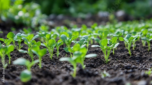 Growth of seedlings planted on the field time 